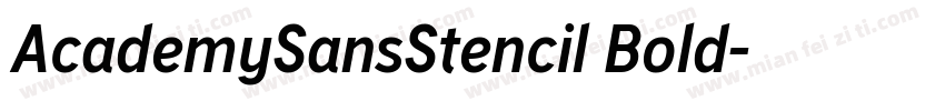AcademySansStencil Bold字体转换